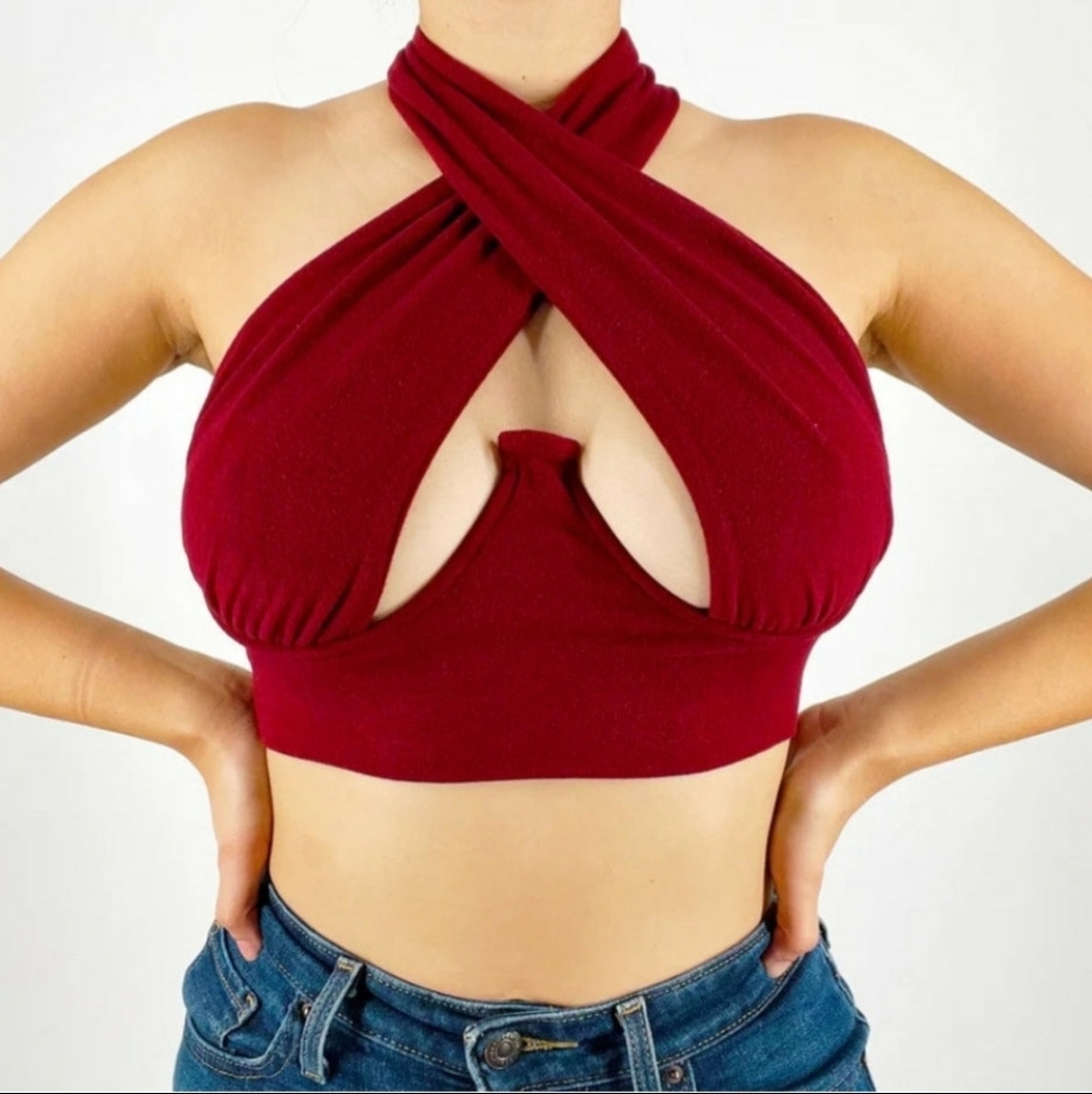 Bustier Cross Crop Top
